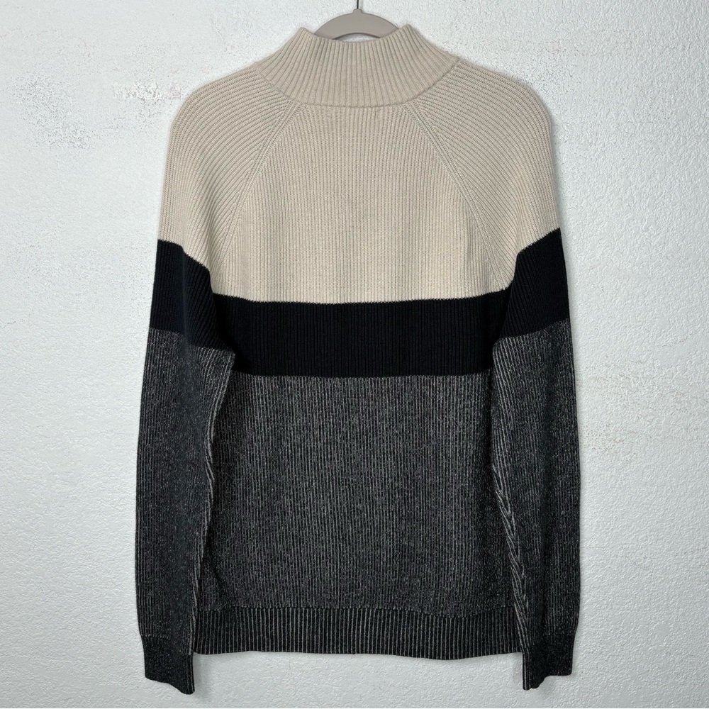 Banana Republic Factory Rib Knit Sweater Men’s L Mock Neck Button Pullover - Picture 6 of 10
